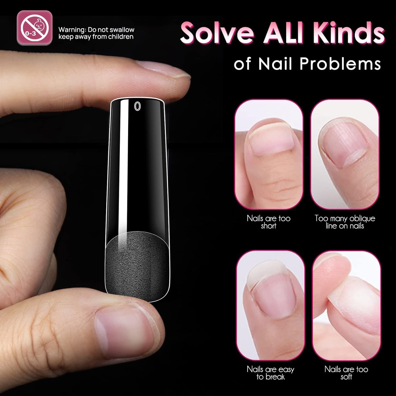 240PCS Long Straight Half Matte Nail Extensions – Custom Fit for Every Occasion