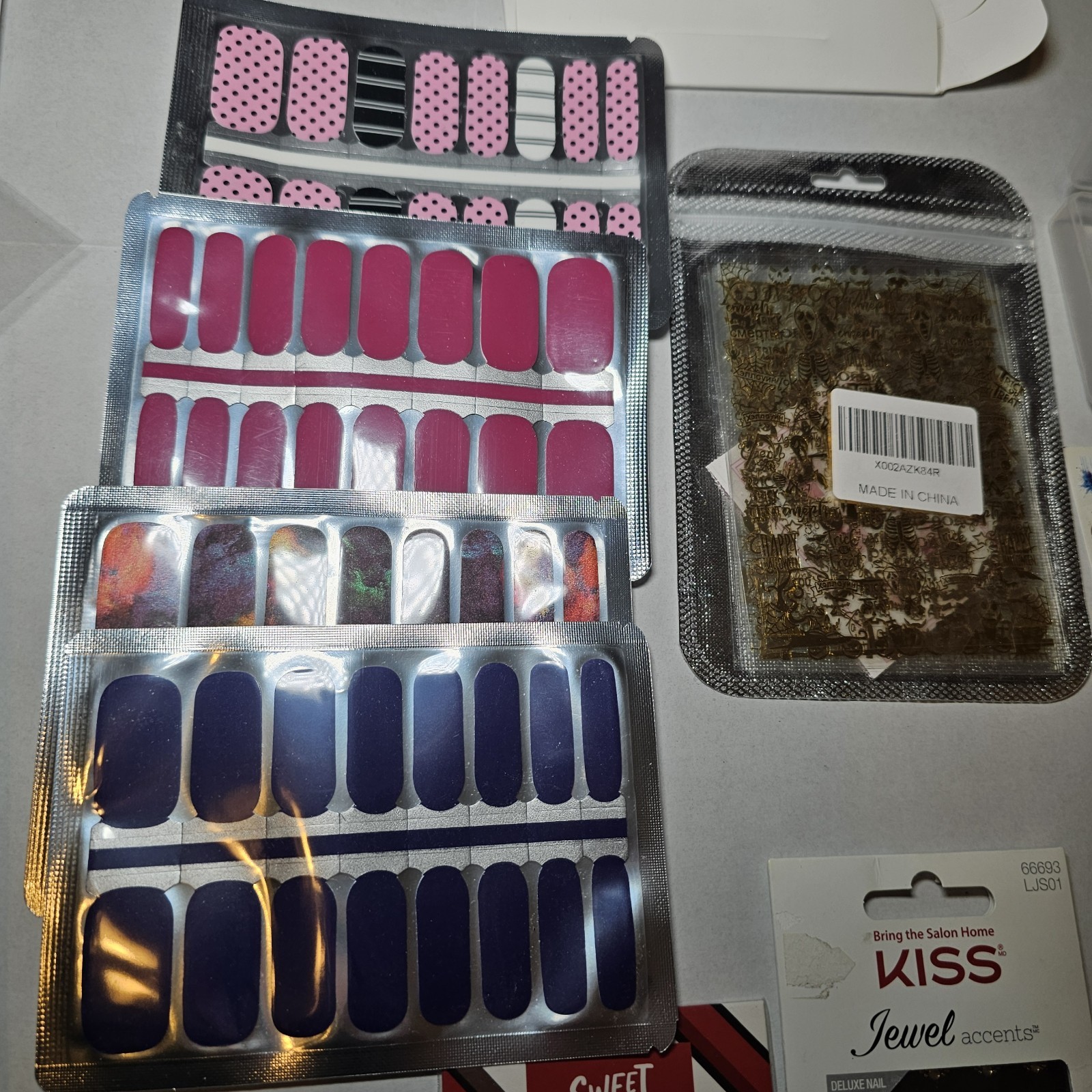 Nail Art Design Lot Dotting Tools Stickers Tattoos Striping Brushes Color Street