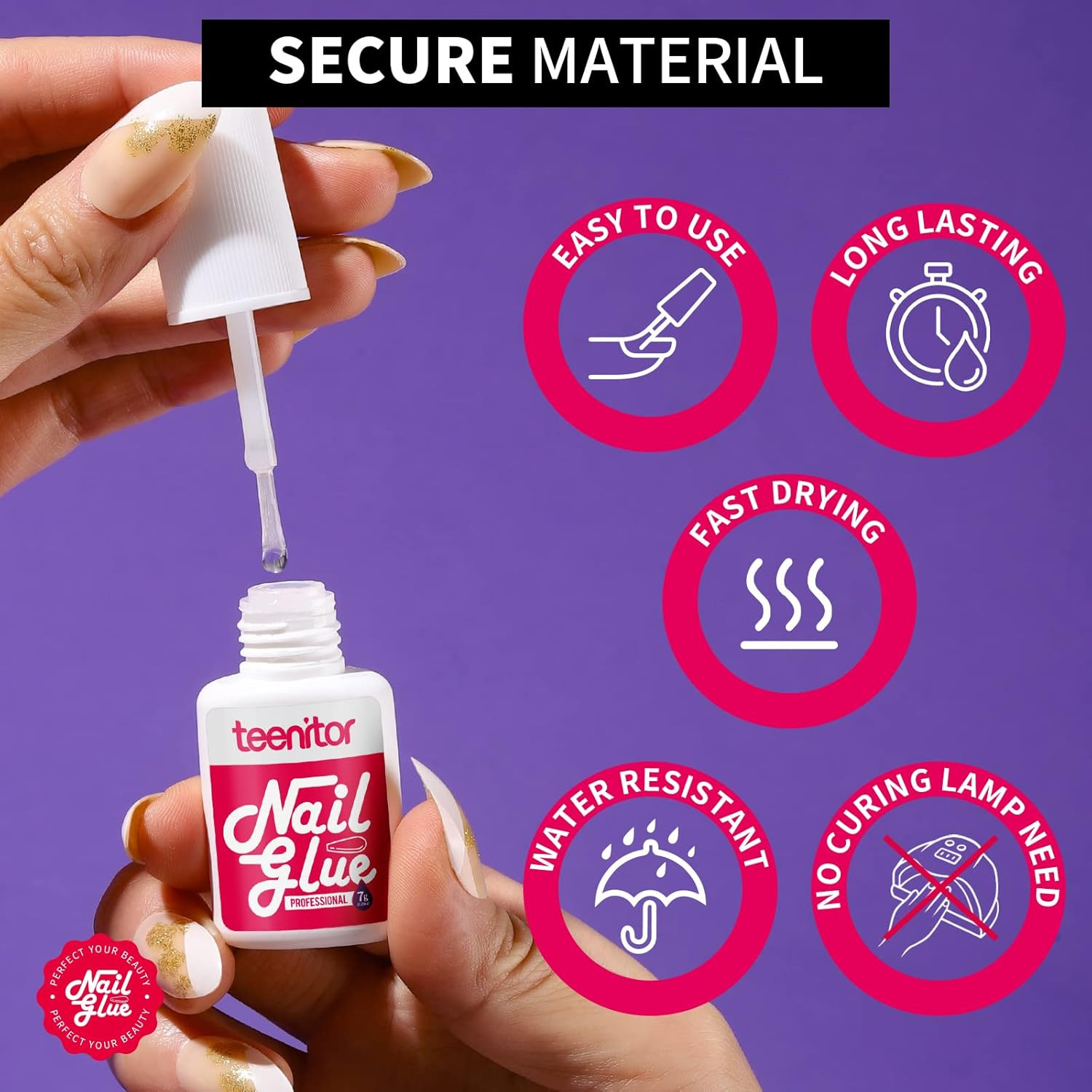 Nail Glue 3 Pack – Strong Adhesive for Press On & Gel Nails