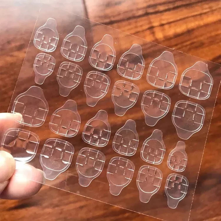 24-480pcs Adhesive Double-Sided Tabs Stickers False Fake Nail Tip Glue Tape UK