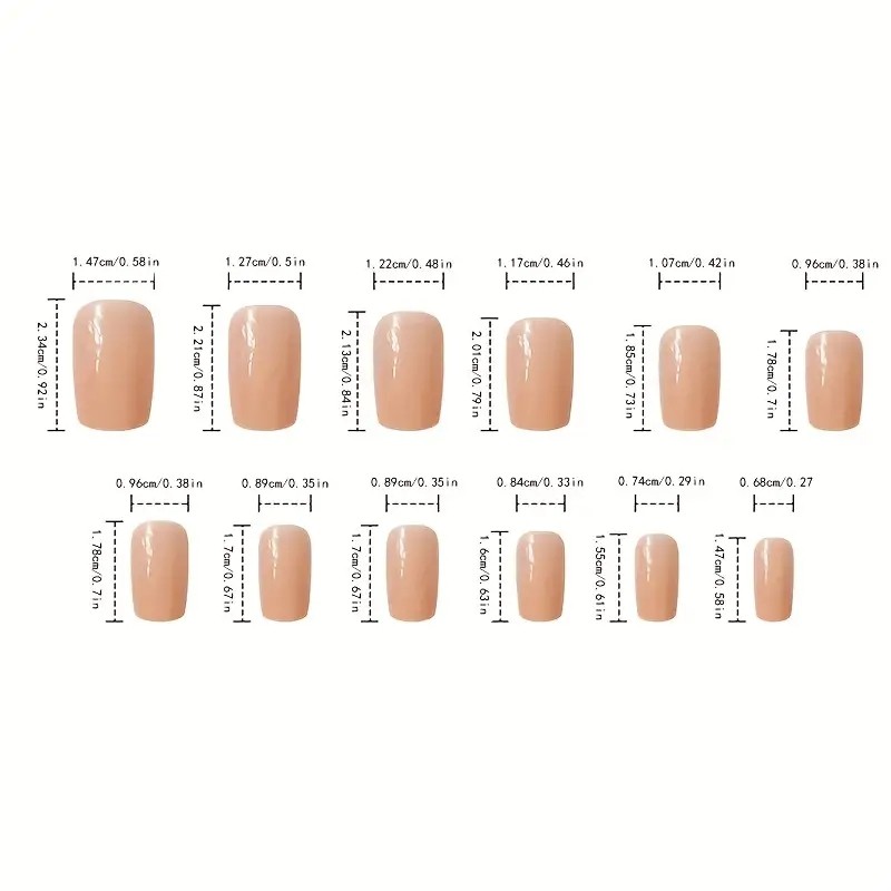 48P Short Oval Press on Nails, 3D Corn Hand‑Painted Heart Fall Trendy Fake Nails