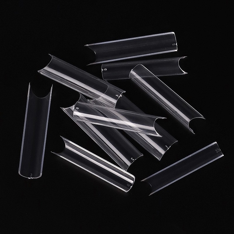 500Pcs/Bag XXL/M/S C Curve False Nail Tips Square Tip Gel Acrylic Nails 10 Sizes
