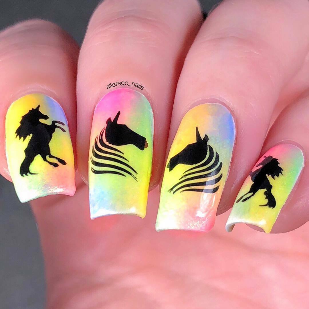 Unicorn Stencils for Nails, Nail Stickers, Nail Art, Nail Vinyls