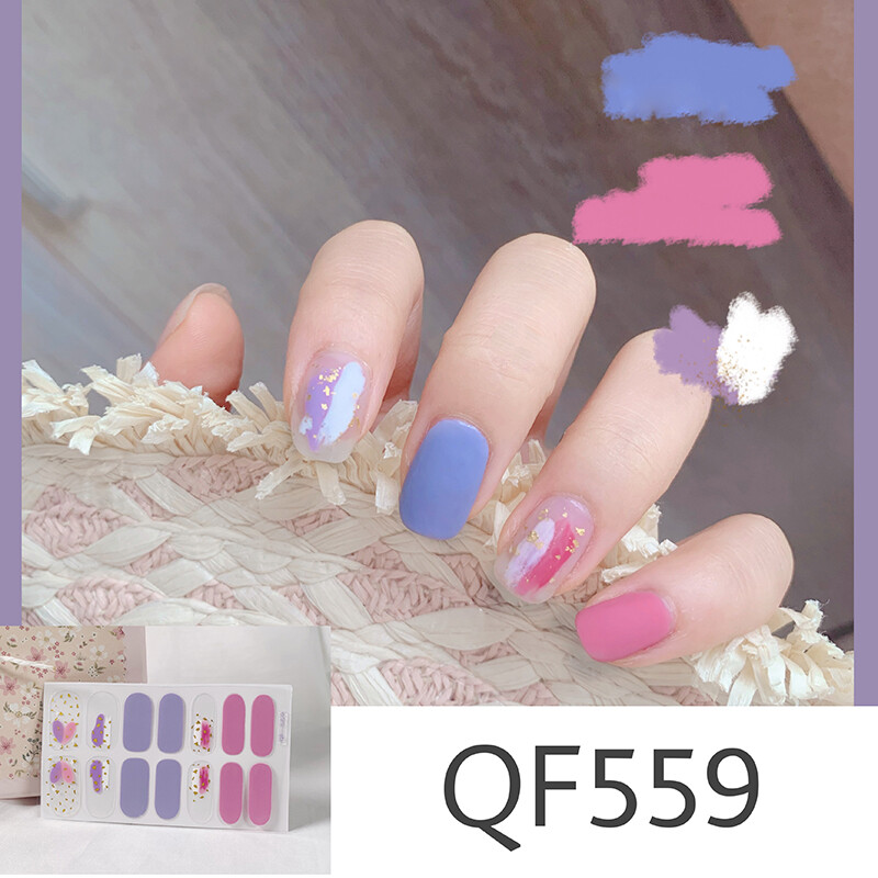 Summer Nail Stickers Decals Wraps Nail Art Self Stick 3D Strips Women Fashion US