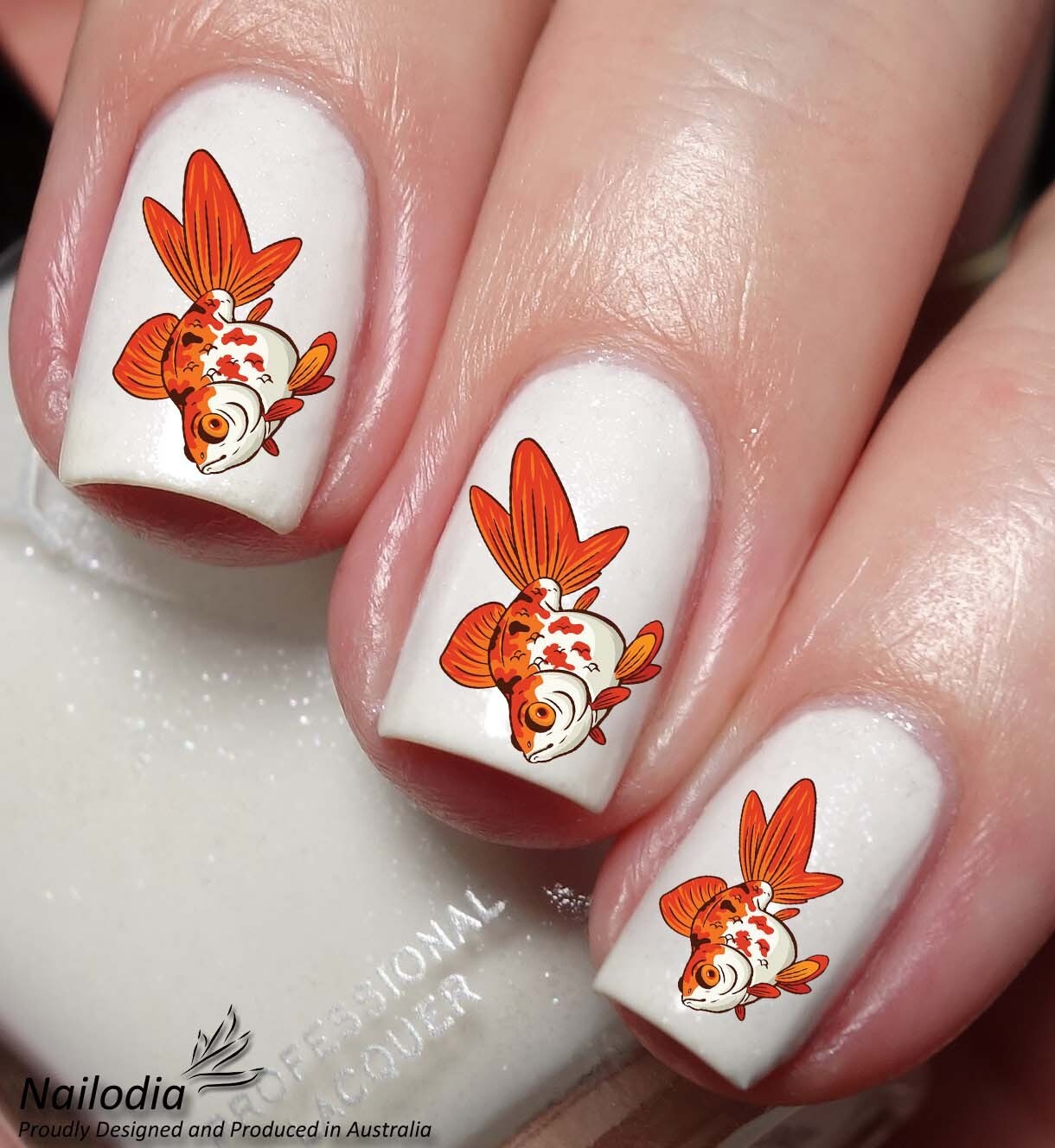 Goldfish Koi Nail Art Decal Sticker Water Transfer Slider
