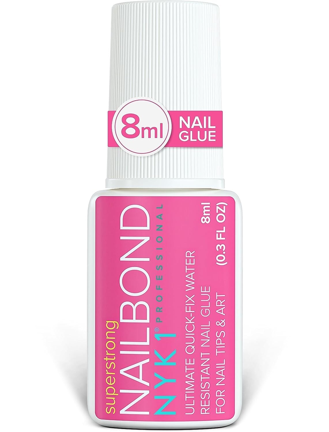 Long Lasting Nail Glue for Acrylic Nails & Fake Nails – Salon Professional – 8ml