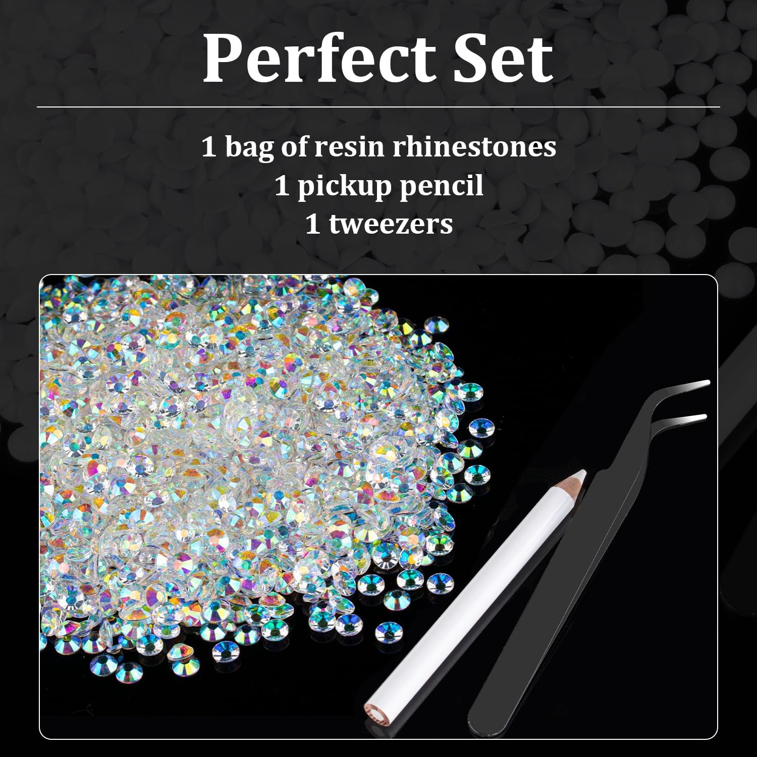 5000pcs 5mm Resin Rhinestones Bulk, Transparent AB Flatback Round Jelly Rhine…