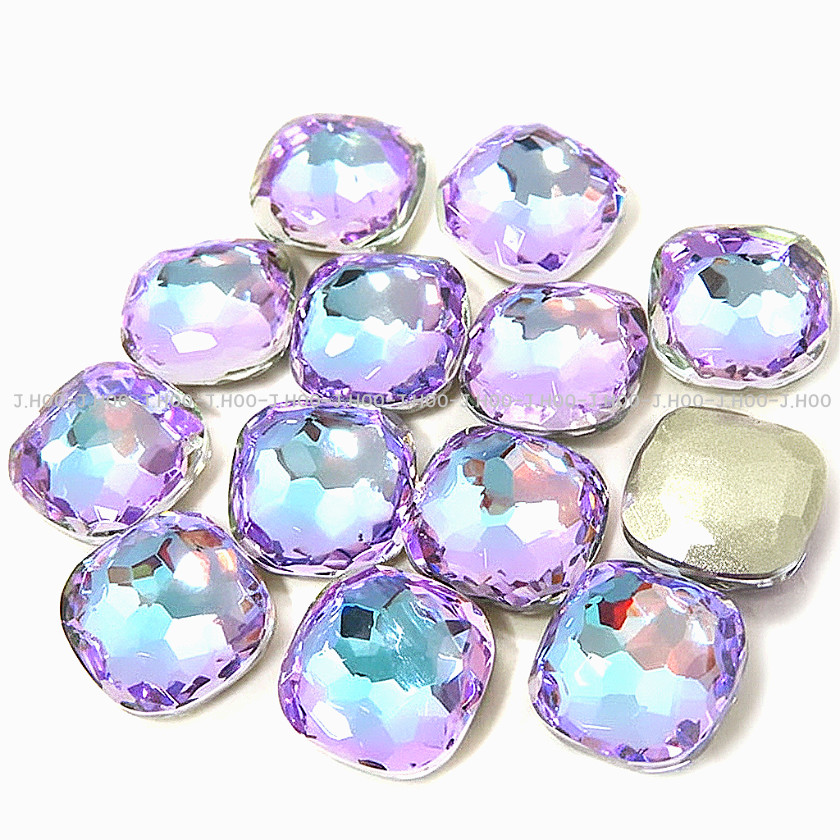 J.HOO Crystal 8483 Cushion V-Cut Fancy Rhinestones 8mm Nail Art (6pcs)