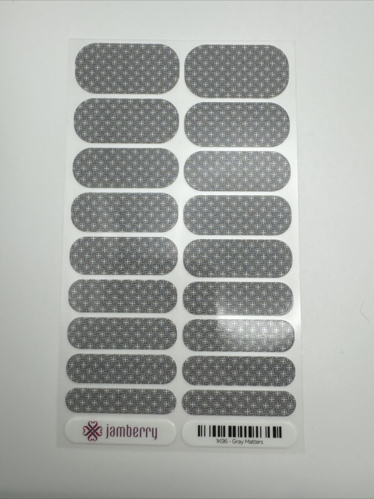 Jamberry Nail Wraps Gray Matters Full Sheet (gray graphic)