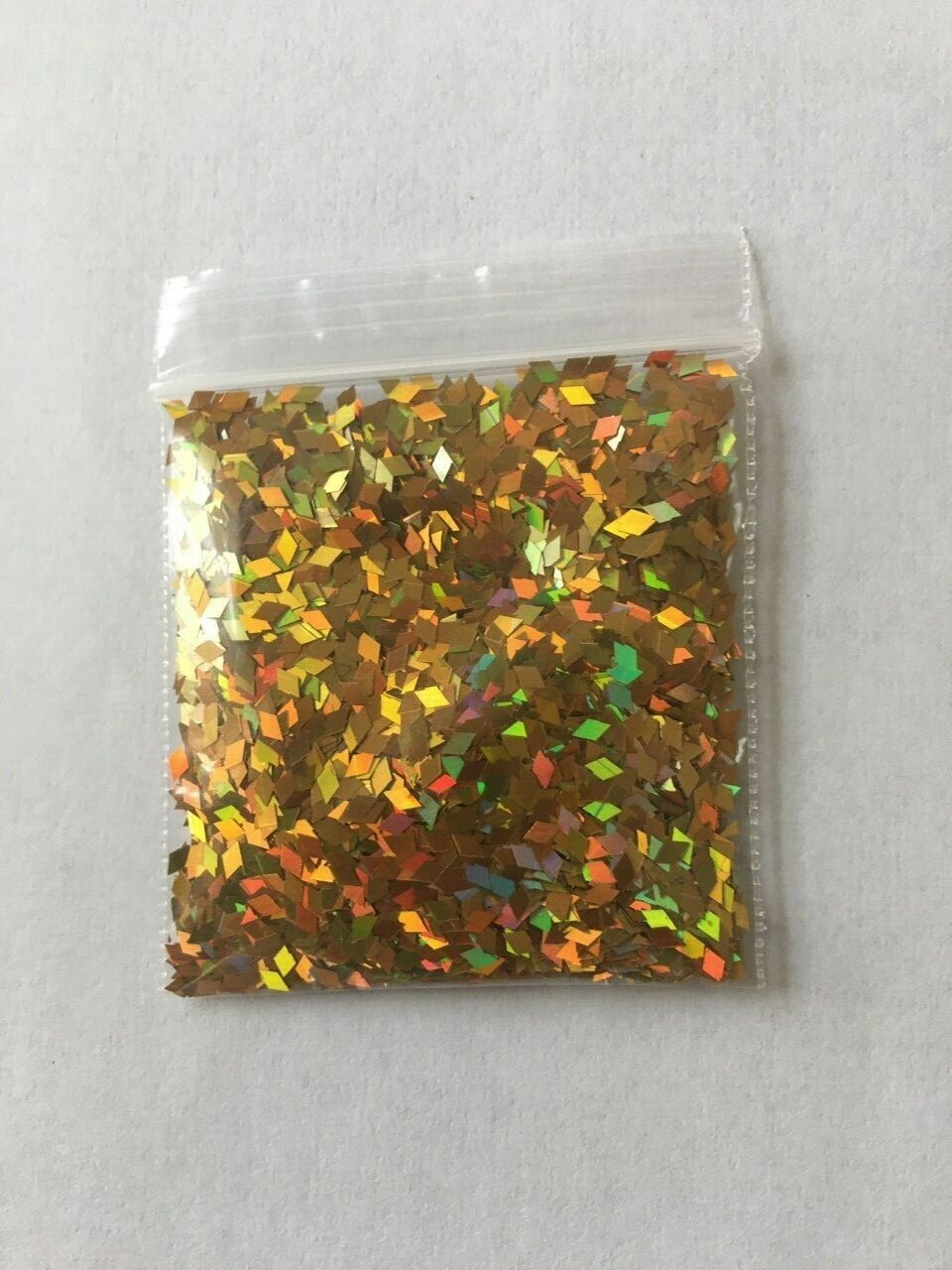Diamond Shape (Luxury GOLD) 2mm Glitter (1 Tbsp)-Nail Art Face Crafts-US Seller