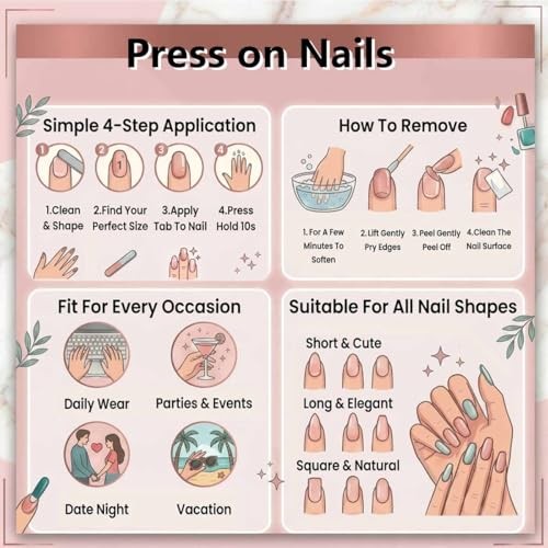 30Pcs Blue Summer Press on Nails Short Almond Fake Nails ocean fake nails-2