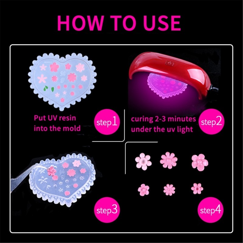 Nail Art Silicone Molds 12Pcs Set Suitable for Gel Dropping Leaves Shapes