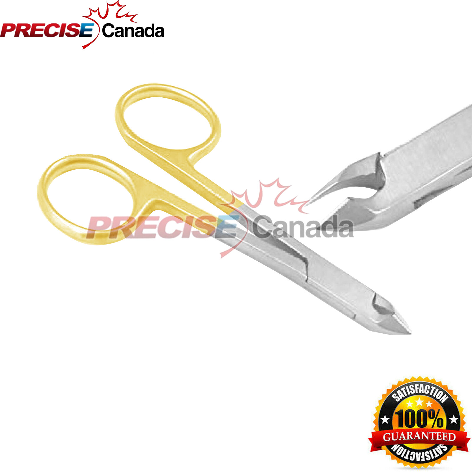 Professional Scissor Style Nipper Nail Cuticle Nipper 4″ Gold Handle Stainless