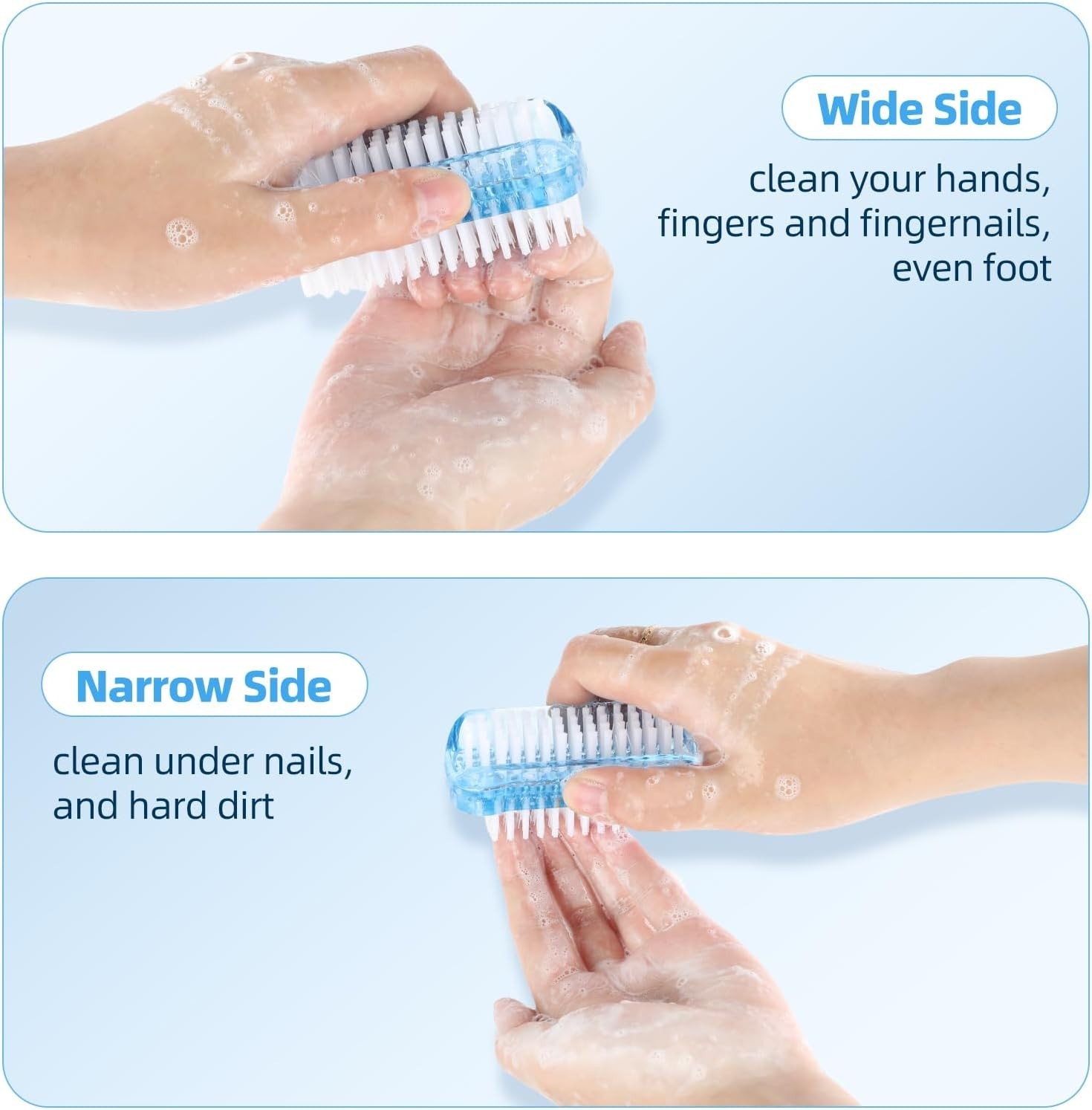 5 Pack Nail Brush for Cleaning Fingernails – Two Sided Hand Fingernail Scrub …