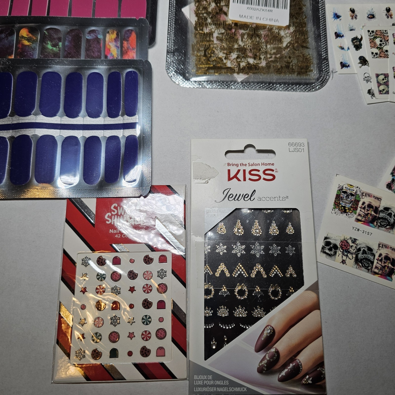 Nail Art Design Lot Dotting Tools Stickers Tattoos Striping Brushes Color Street