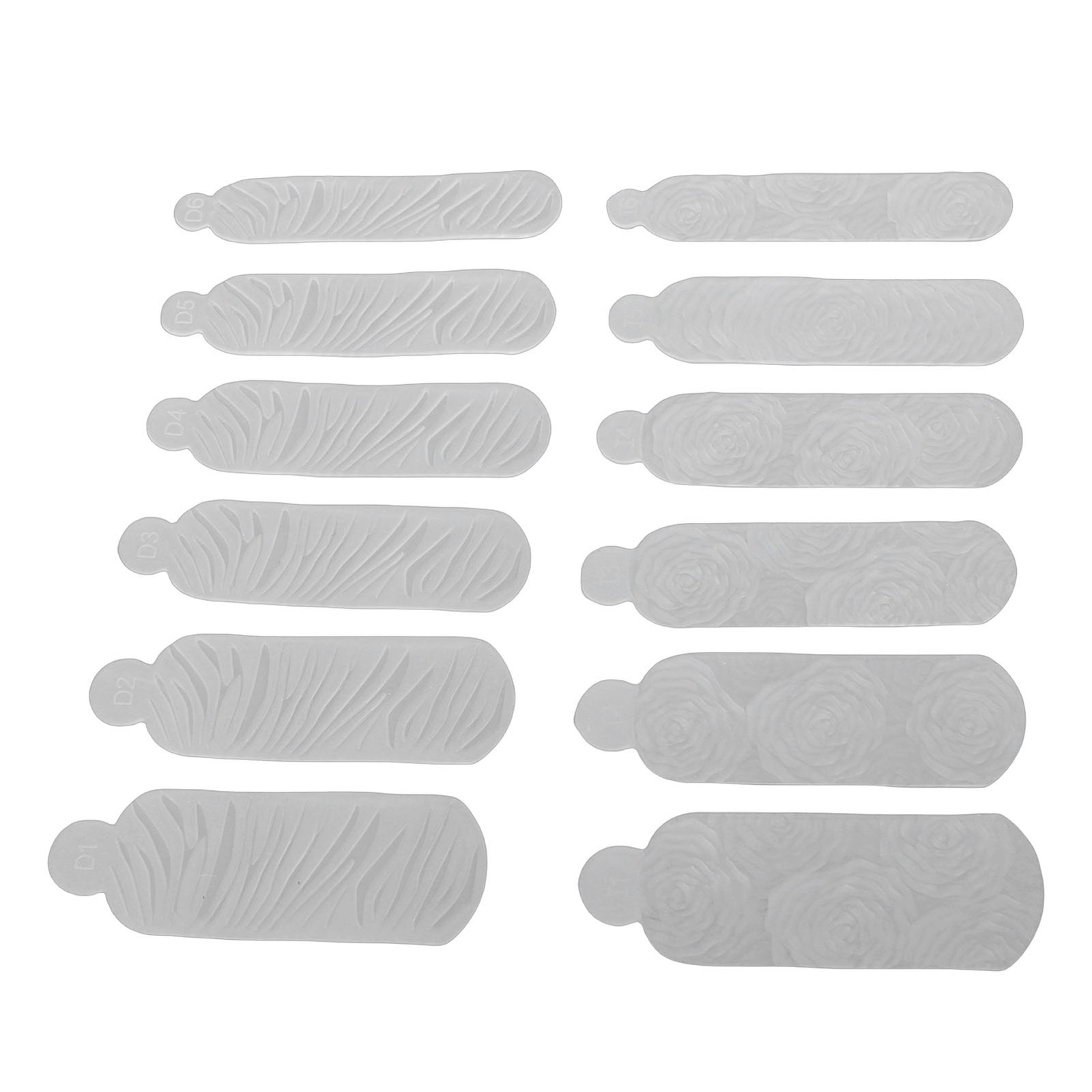 1-24pcs 3D Nail Art Silicone Mold Reusable Stereo Printing For DIY