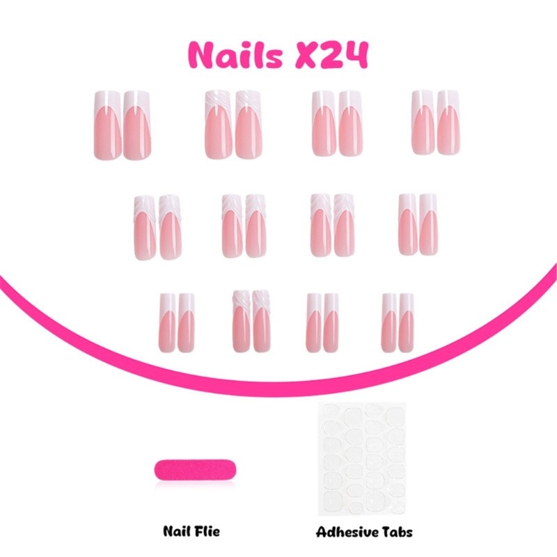 on Nail Square Shaped False Nail Quick Apply for Any Outfit and Occasion