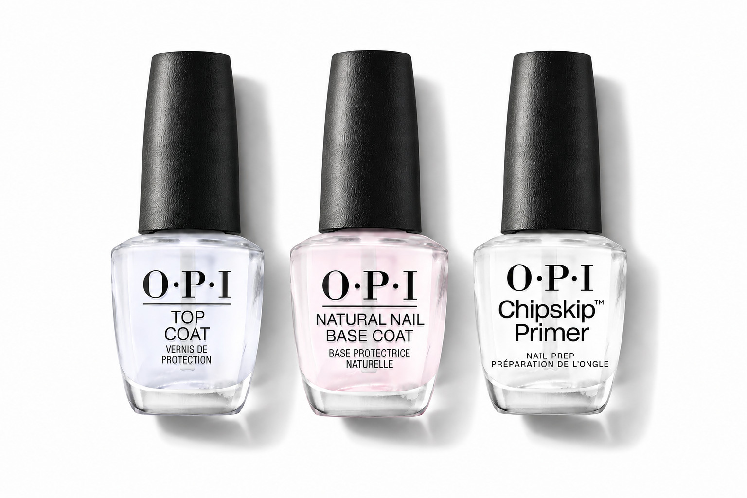 OPI Long-Lasting Manicure Set – Top Coat – Base Coat – Chip Skip – 3 Piece Set