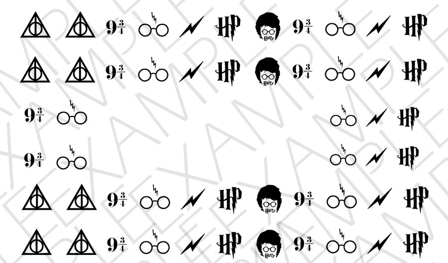 Harry Potter Nail Art Stickers Transfers Decals Set of 42 – A1207