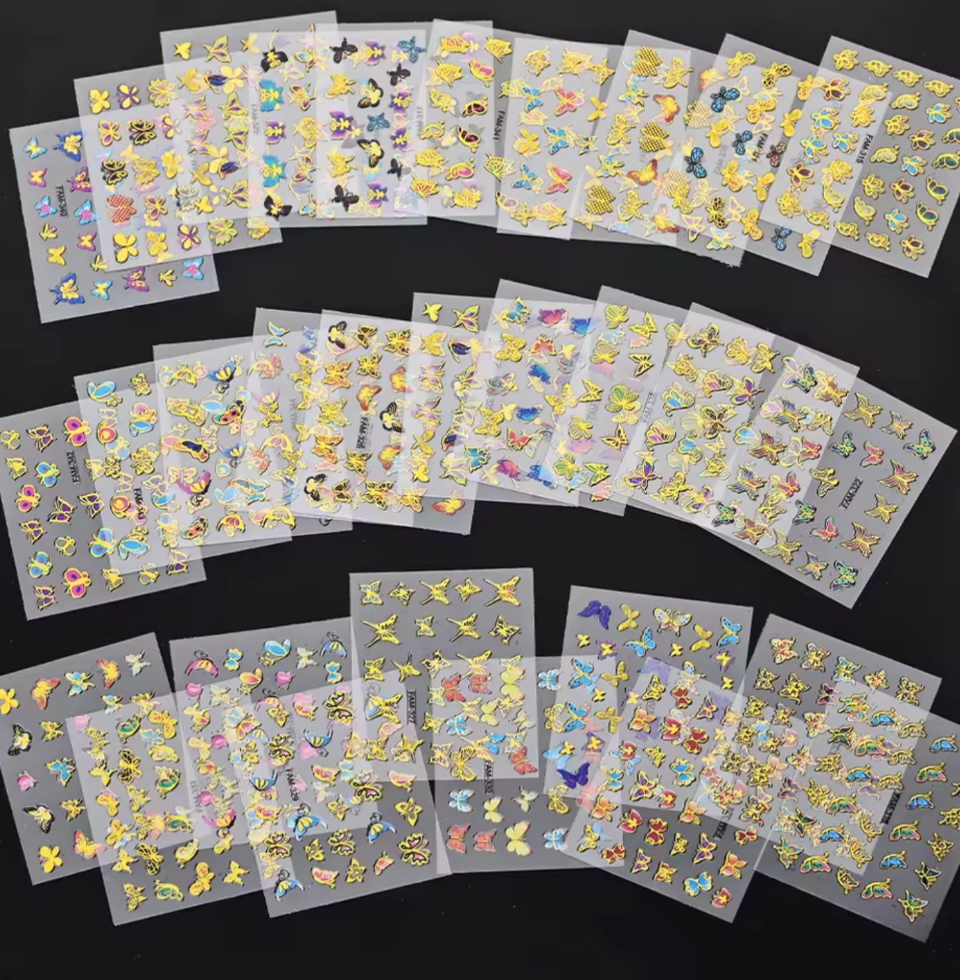 3D Nail Art Stickers – 5 random Sheets