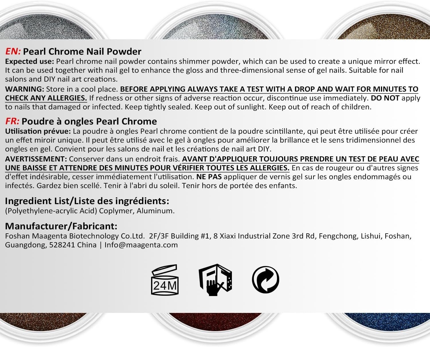 8-Color Pearl Chrome Nail Powder Set – Holographic Pigment Collection