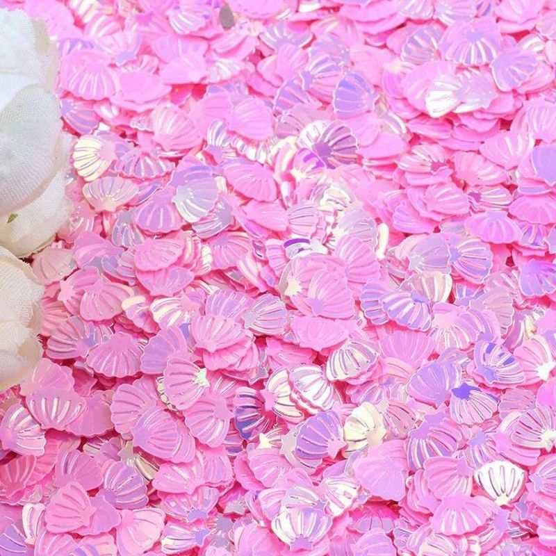 Sea shell Sequins – 7mm PVC Loose Sequin Glitter Paillettes Nail Art Manicure