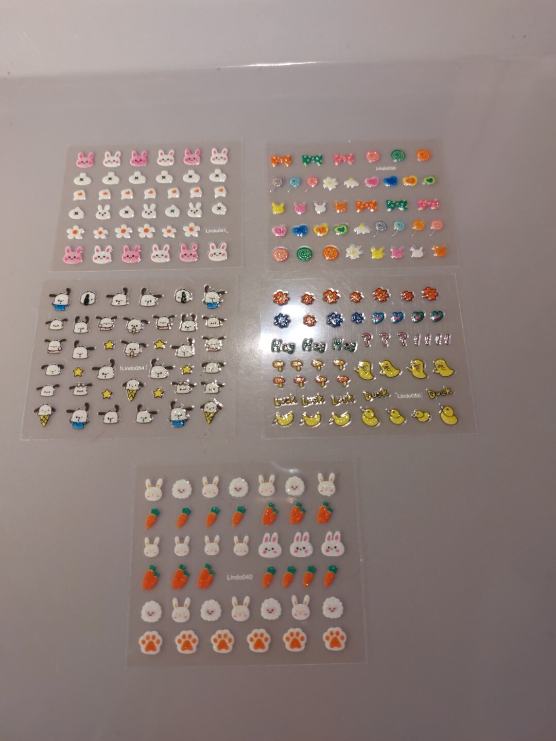5 X Small Sheets Of Cute Nail Art Stickers (Dn223) New