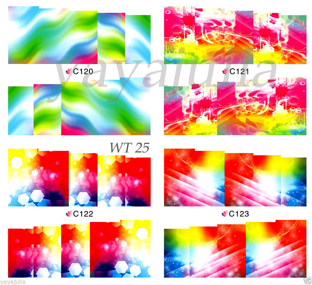 20 sets Full Coverage Water Slide Transfer Decal Colorful Spring Design Nail Art