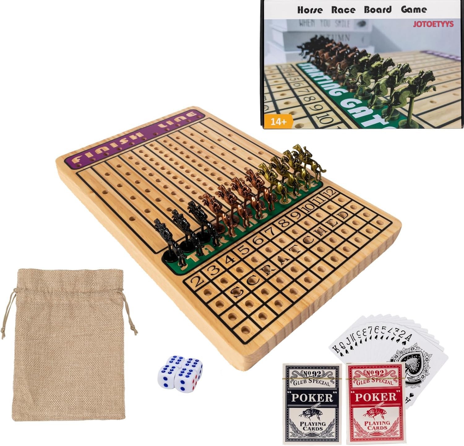 Horse Race Board Game 15.6 in Game,
