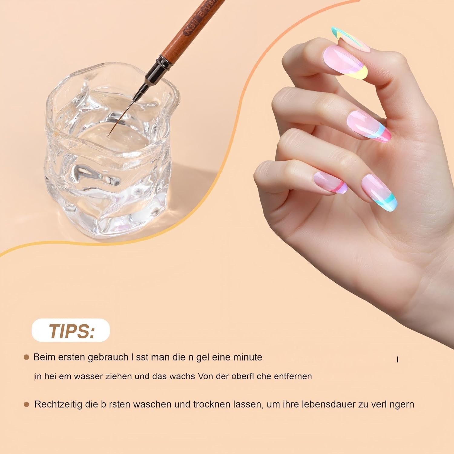 Nail art brushes, 5Pcs Nail Art Liner Brushes, Painting Art Design Brush Set …