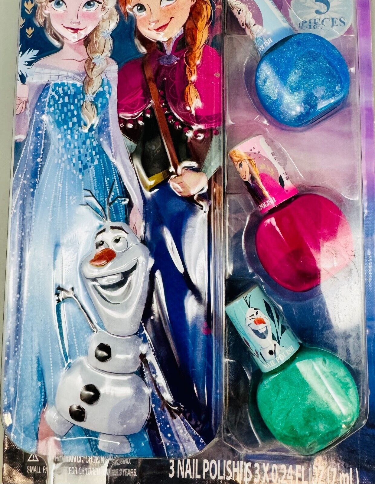 Disney Frozen Nail Polish / Glitters w Metal Tin (5 piece set) x 2 Pack