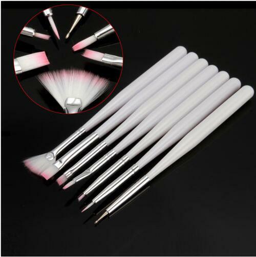 7pcs/set Wooden UV Gel Nail Art Brush Polish Painting Pen Kit For Manicure DIY