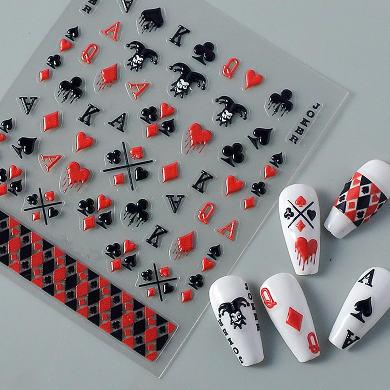 Ant Nail Stickers, Realistic Insect Self-Adhesive Nail Art Decals for Women Girl