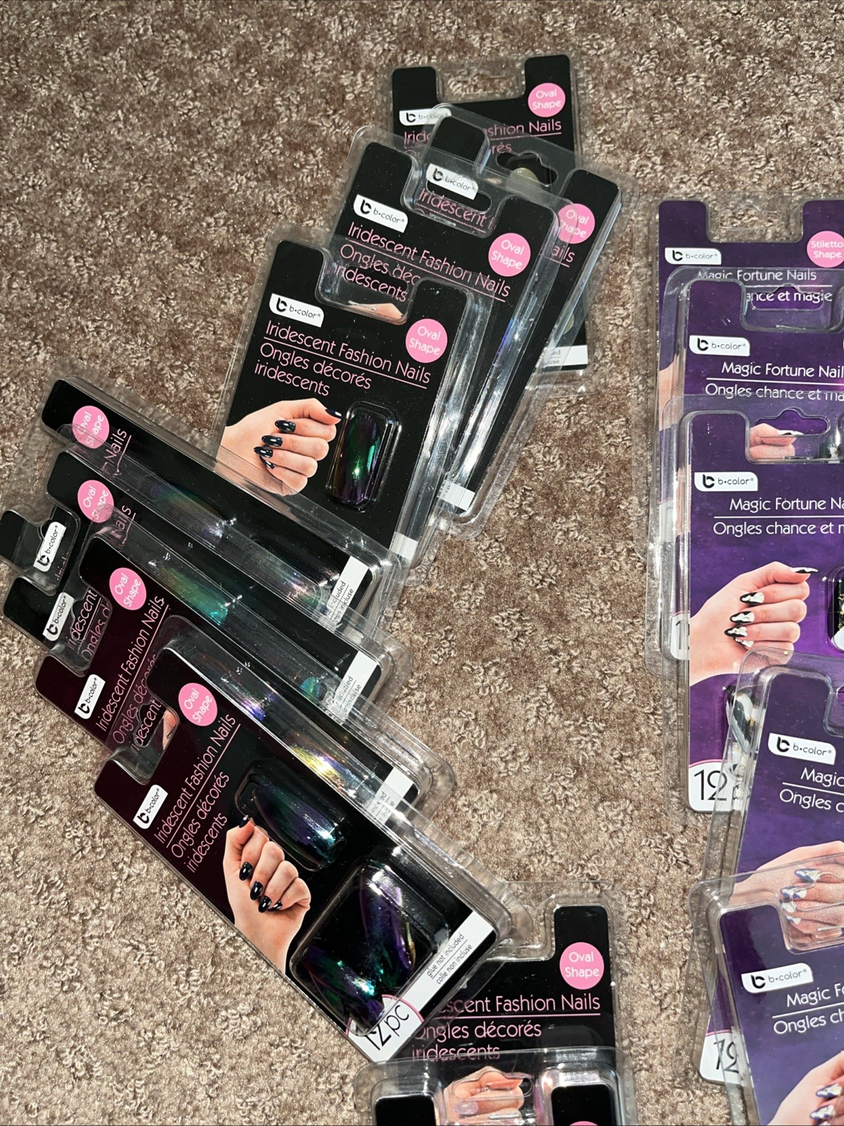 Artificial Nails B-color Multicolor Assorted Glue Not Included 36 Packs Of 12.
