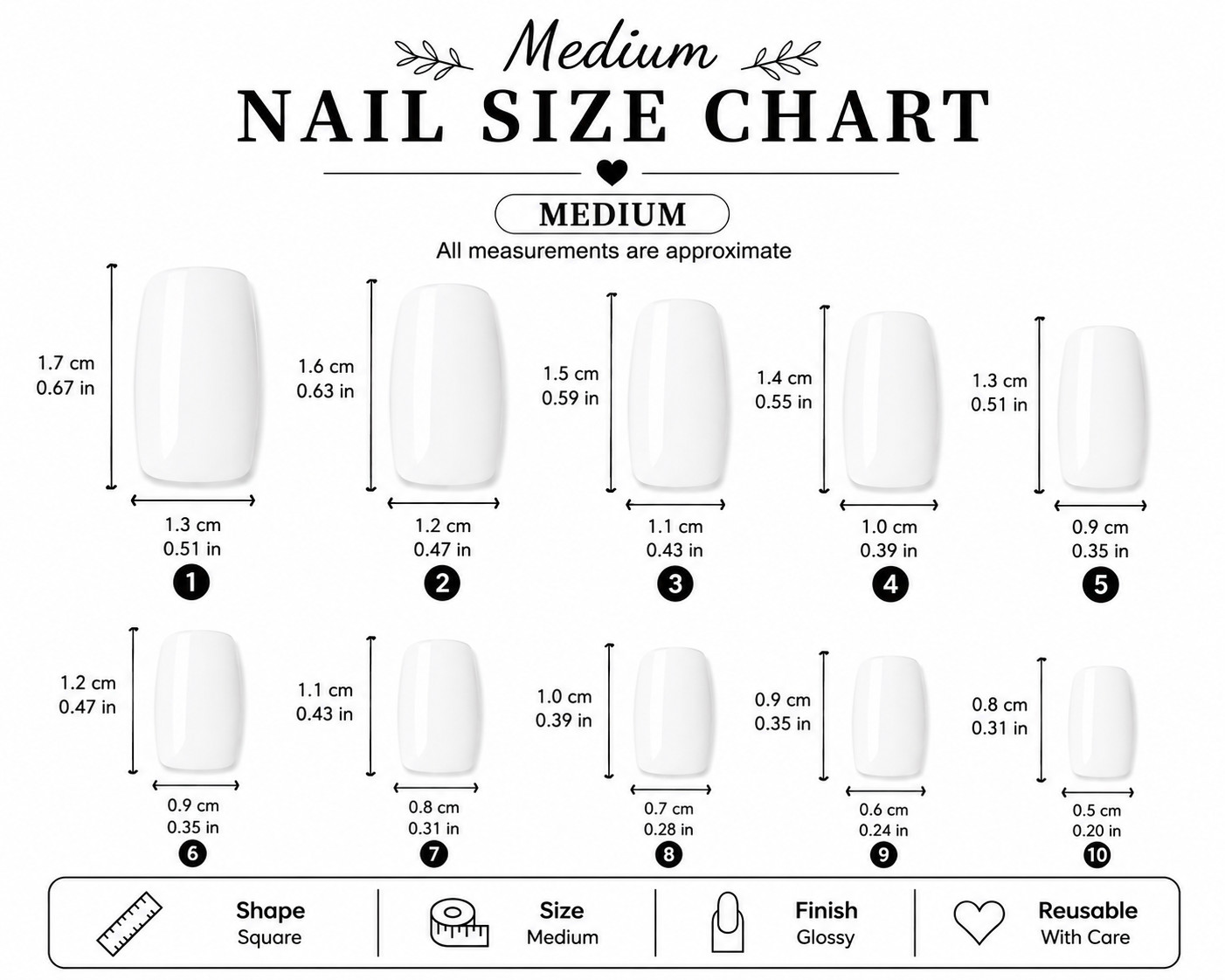 Glossy Nude Taupe Press On Nails | Square Gold Minimalist Nail Set – Medium