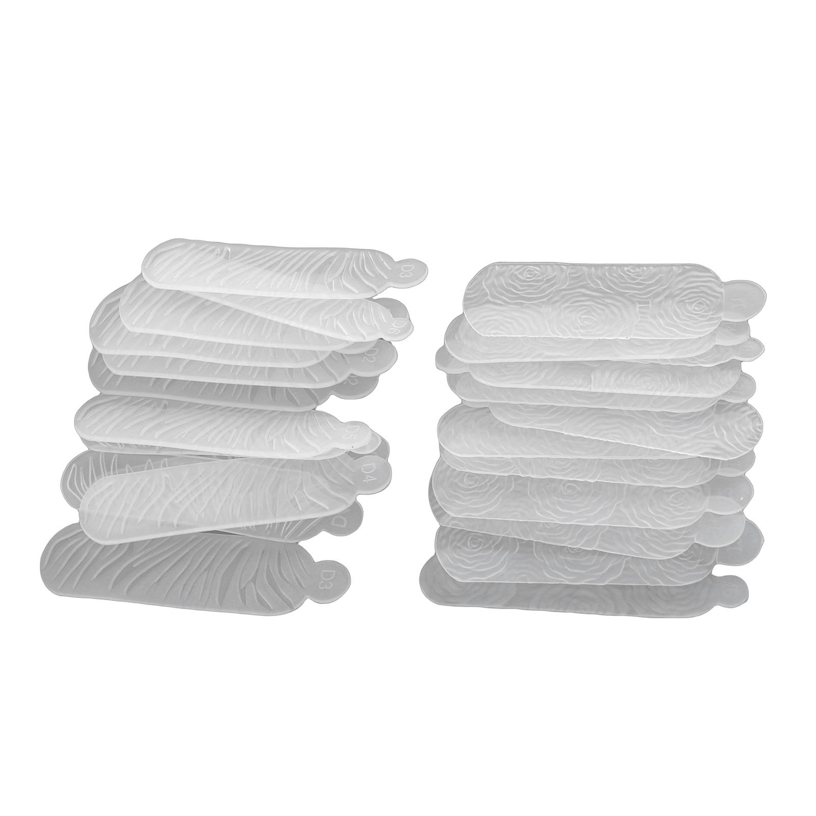 1-24pcs 3D Nail Art Silicone Mold Reusable Stereo Printing For DIY