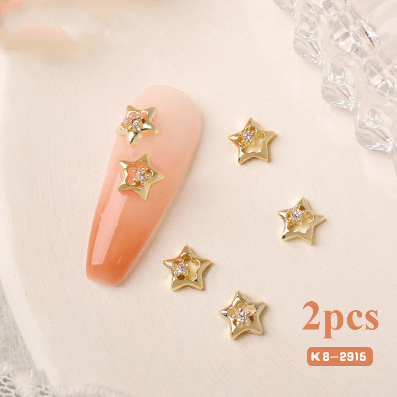 2pcs DIY Heart Butterfly Nail Art Decor Zircon Jewelry 3D Nail Art Rhinestones ⇓