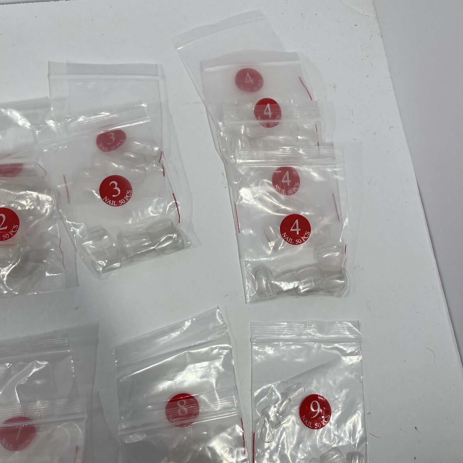 Nail Salon Nails 0-9 Clear