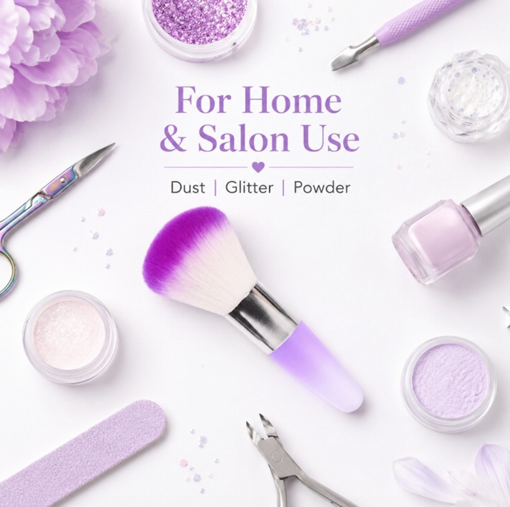 Nail Dust Brush Set – Acrylic & UV Gel Powder Art Remover, Cleaner Brushes