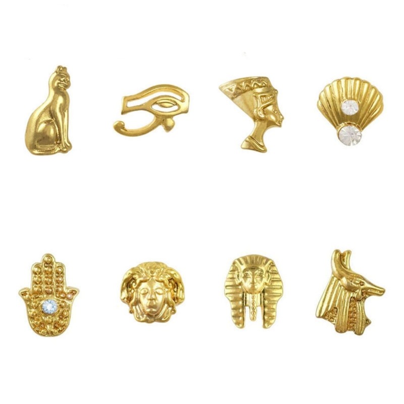 10PCS Egyptian Pharaoh Nail Art Decorations Cleopatra Nail Art Charm Decorations