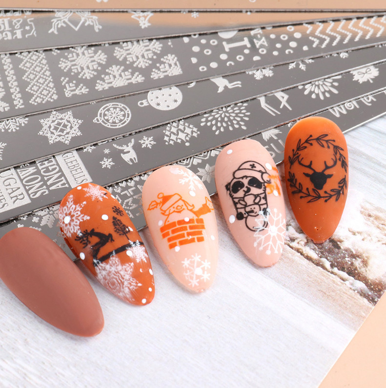 Christmas Snowflake Joy Stamping Plates Nail Art Stamp Templates Stainless Steel