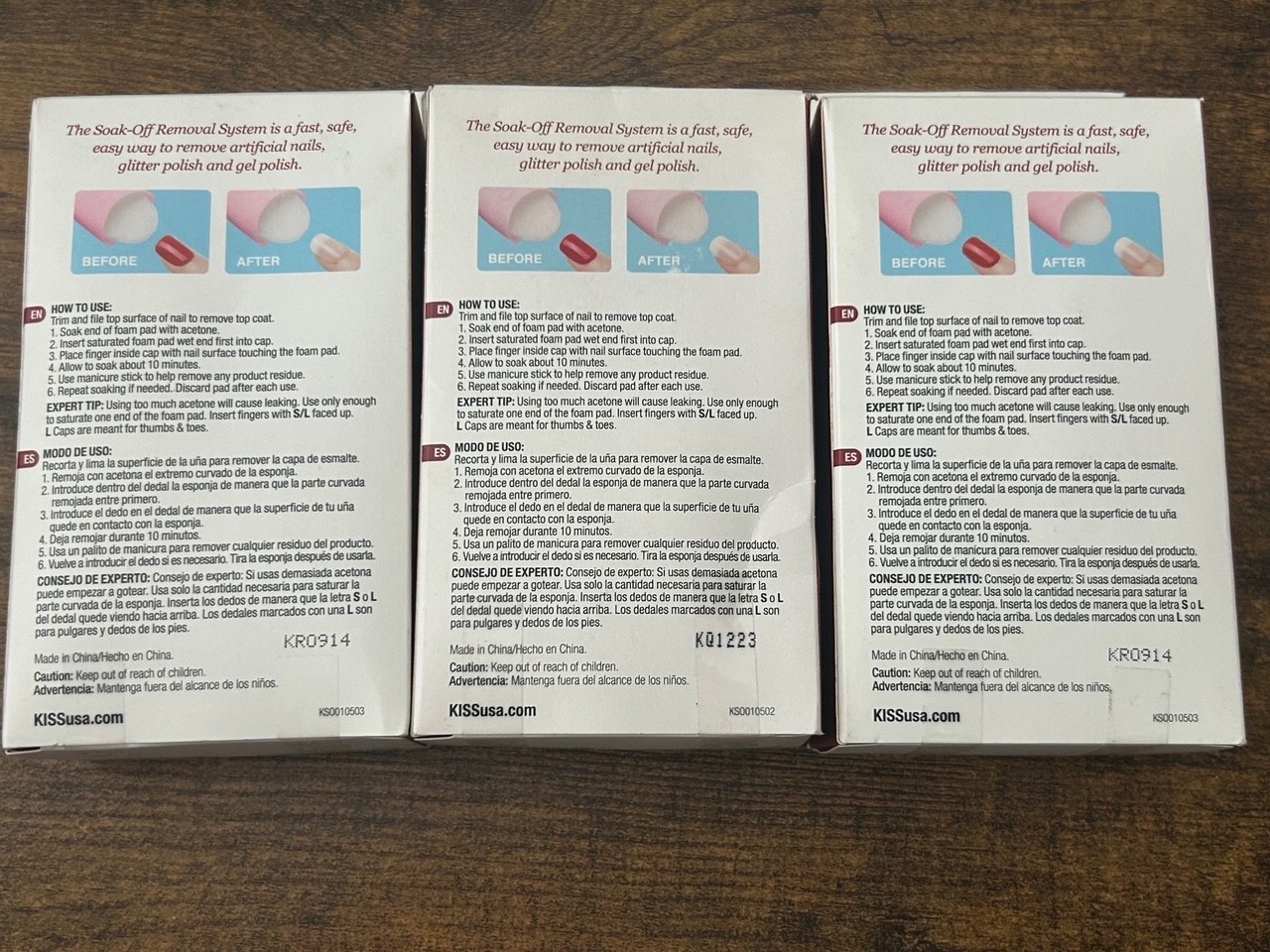 KISS QUICK SOAK-OFF EFFORTLESS REMOVAL SYSTEM #KSO01 3 Pack