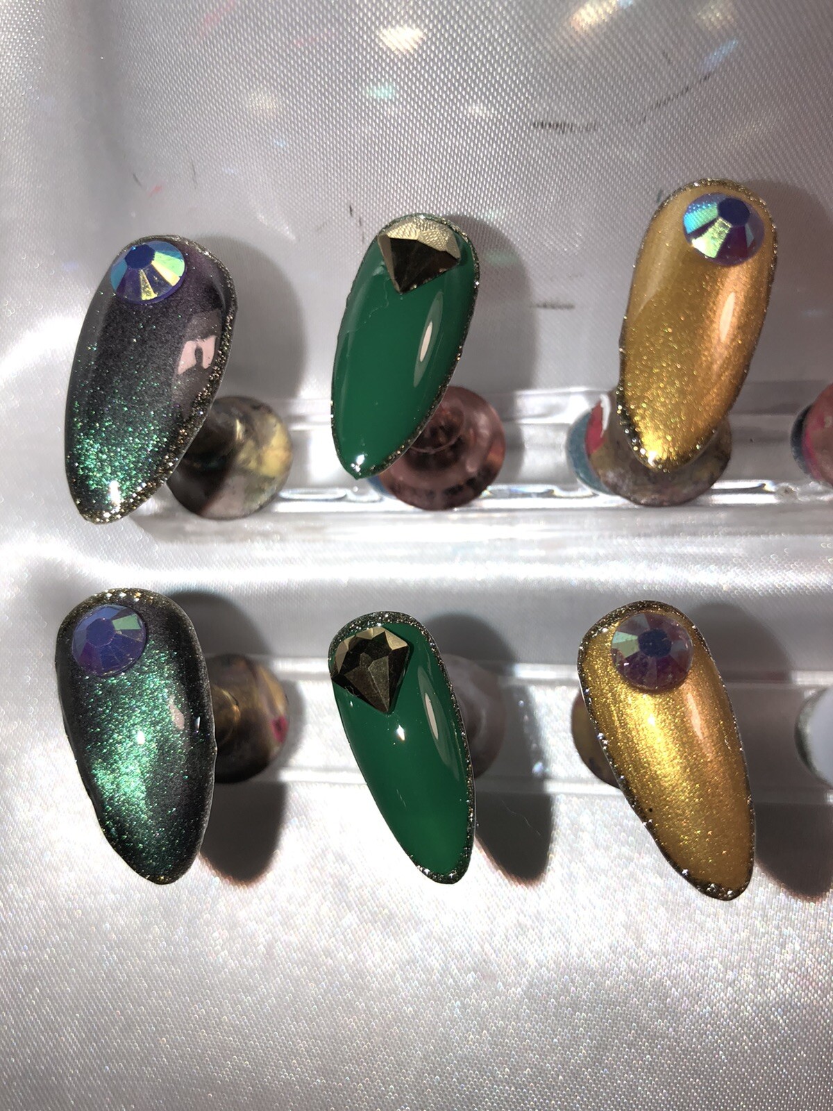 Z NAILZ! Gorgeous Set Of Custom Handmade MARDI GRAS Press On Nails