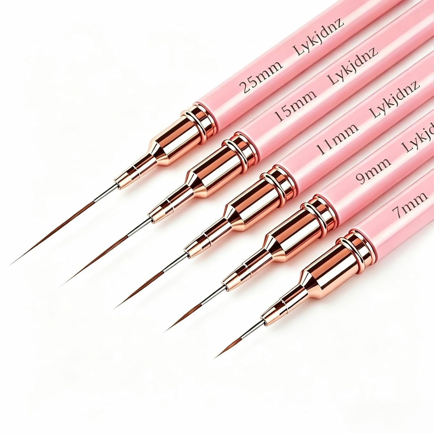 5 Pcs Nail Art Liner Brushes, Multi Size UV Gel Detail Painting Brushes | 7/9/11