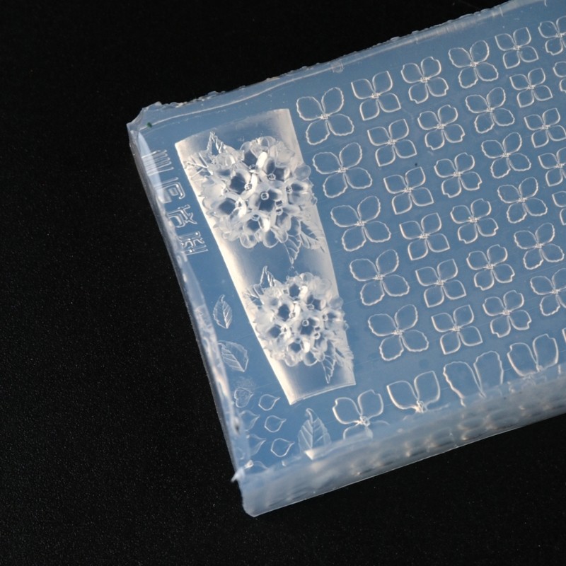 3D Hydrangea Flower Nail Art Silicone Mold For DIY Manicure Tool Nail Stencils