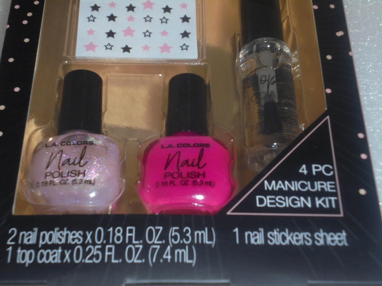 L.A. COLORS (4) PIECE MANICURE SET DESIGN KIT! NEW! MFG. SEALED! SALE!
