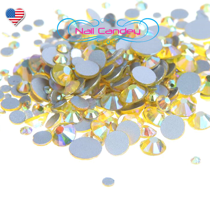 Ab Citrine 3ss Crystals For Nail Art Flatback Swarovski Rhinestones Qty.144