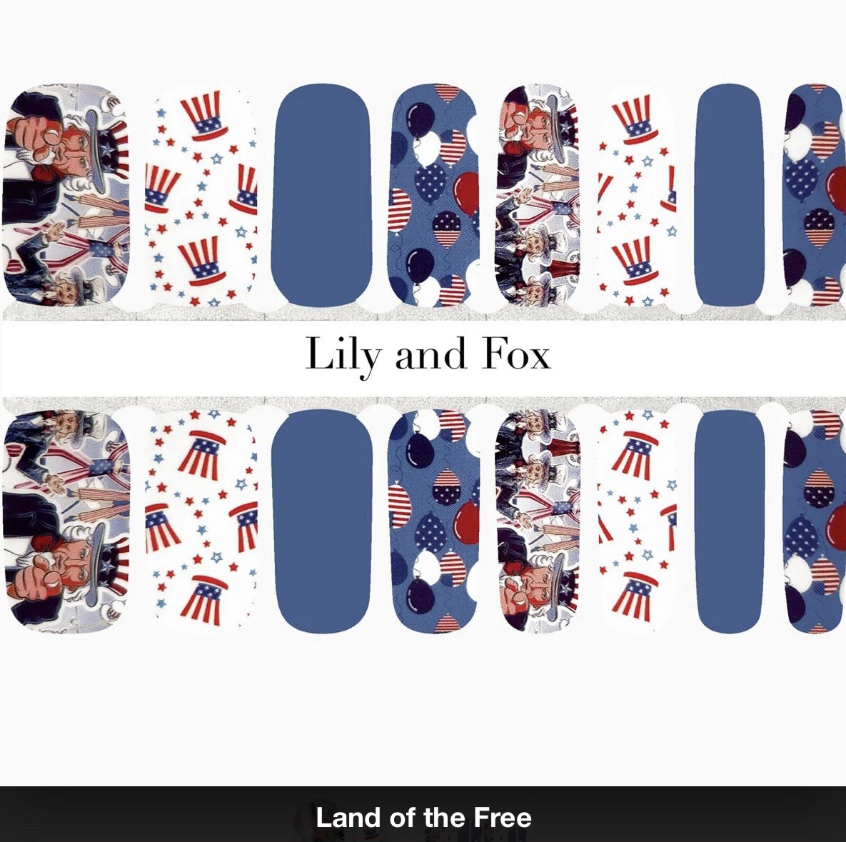 Lily and Fox Nail Polish Strips Wraps LOT OF FIVE (5) Self Adhesive Manicure NEW