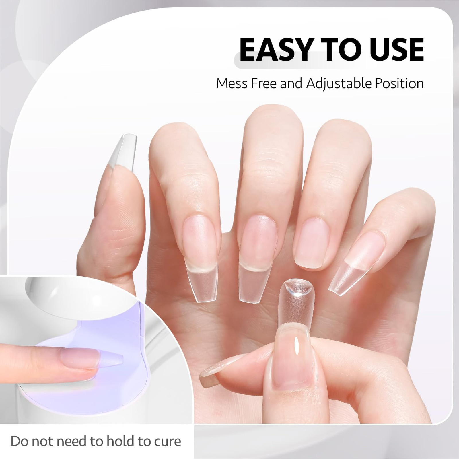 Nail Glue Gel 15g Solid Adhesive for Press On and Acrylic Nails Strong Long