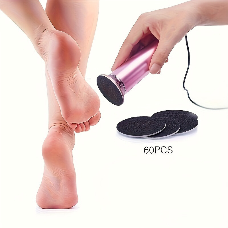 1X Electric Foot Grinder-60 Sandpaper Sheets,Callus Remover for Men & Women